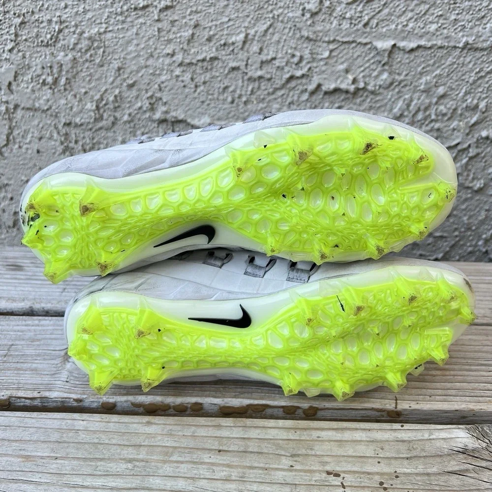 Nike Shoes Men Size 8 Alpha 6 Huarache Elite‎ LAX White Mid Lacrosse Cleats